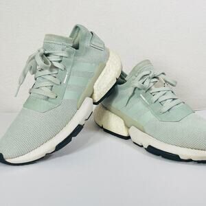 Adidas Sneakers Knit Mint Green Low Top Lace Up Womens 10 Shoes Trainer SB37465